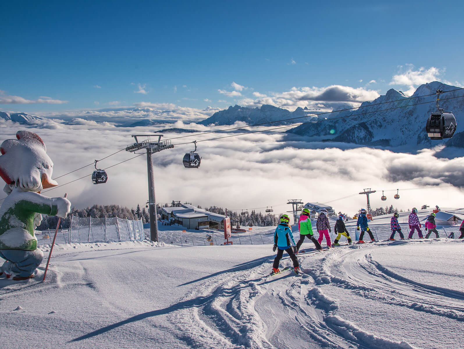 Skiing in the Valle Stella Alpina